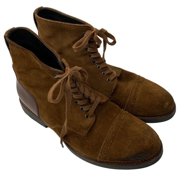 Mens Coach Bleecker Brown Suede Lace Up Boots Size 13D 6591 GUC Style G1547 - Picture 2 of 15